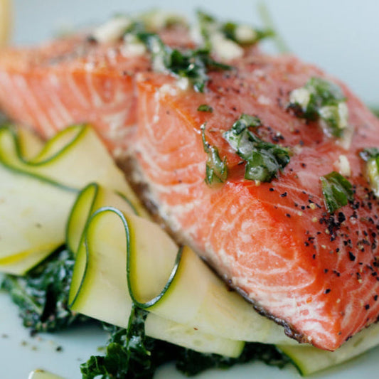 Sockeye Salmon with Herbs and Garlic